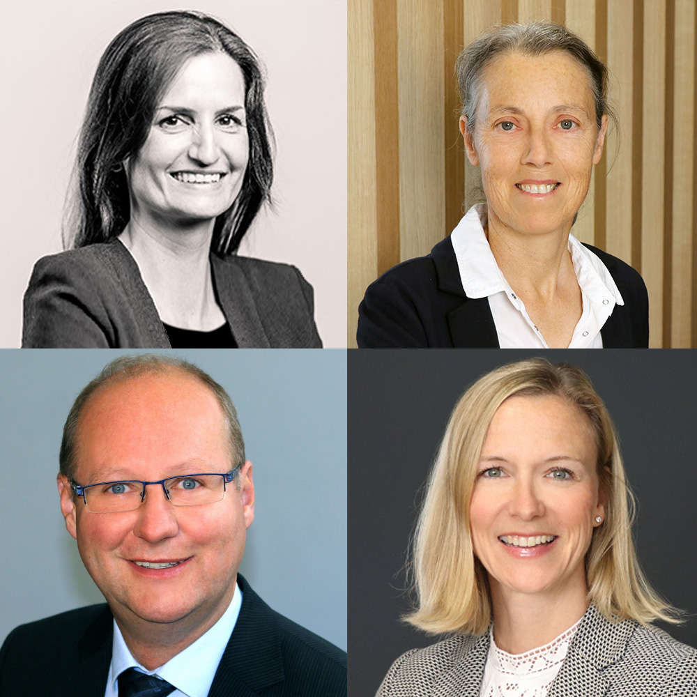 Portraitfotos von Cindy Rosenburg, Irmtrud Gamer, Rainer Kurz und Nadine Lambert