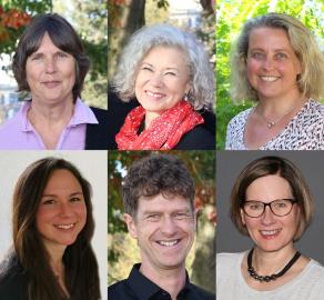 Helpdesk-Team (from top left): Renate Hedderich, Annette Roth, Carmen Völker, Sabine Böhmann, Jörg Hermann, Bettina Grittmann