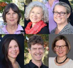 Helpdesk-Team – von links oben: Bettina Grittmann, Annette Roth, Carmen Völker, Sabine Böhmann, Jörg Hermann, Renate Hedderich