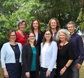 FIZ Search Service Team – von links oben Monika Stepke, Lisa Nied, Britta Scheithauer, Thomas Stengel, Renate Hedderich, Christine Hansen, Miriam Kuhlmann, Annette Roth